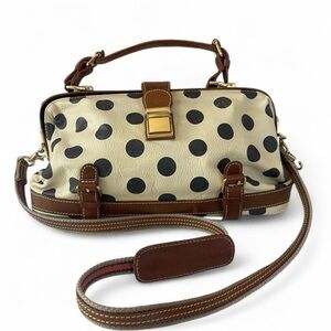 Anthropologie Holding Horses Spotted Leather Satchel Doctors Bag